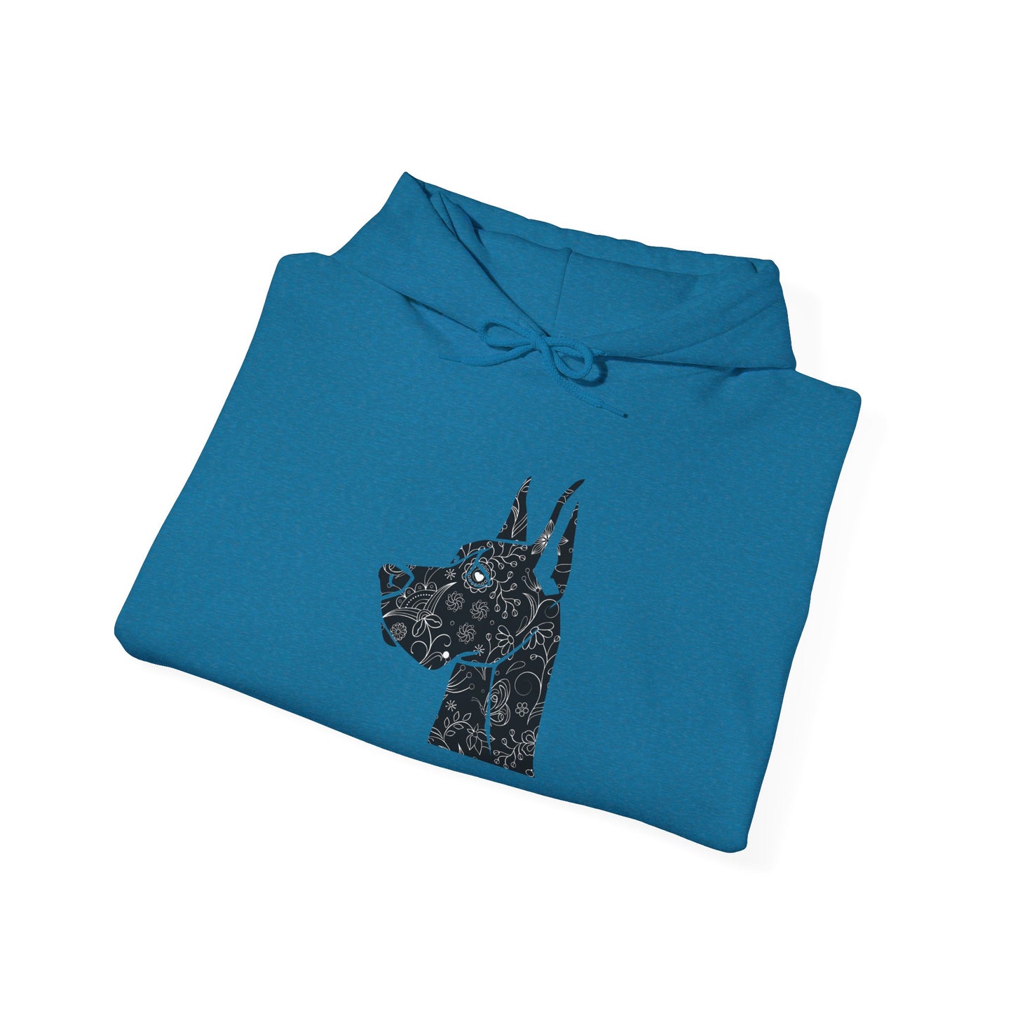 Flower Power Great Dane - Unisex Heavy Blend™ Hooded Sweatshirt