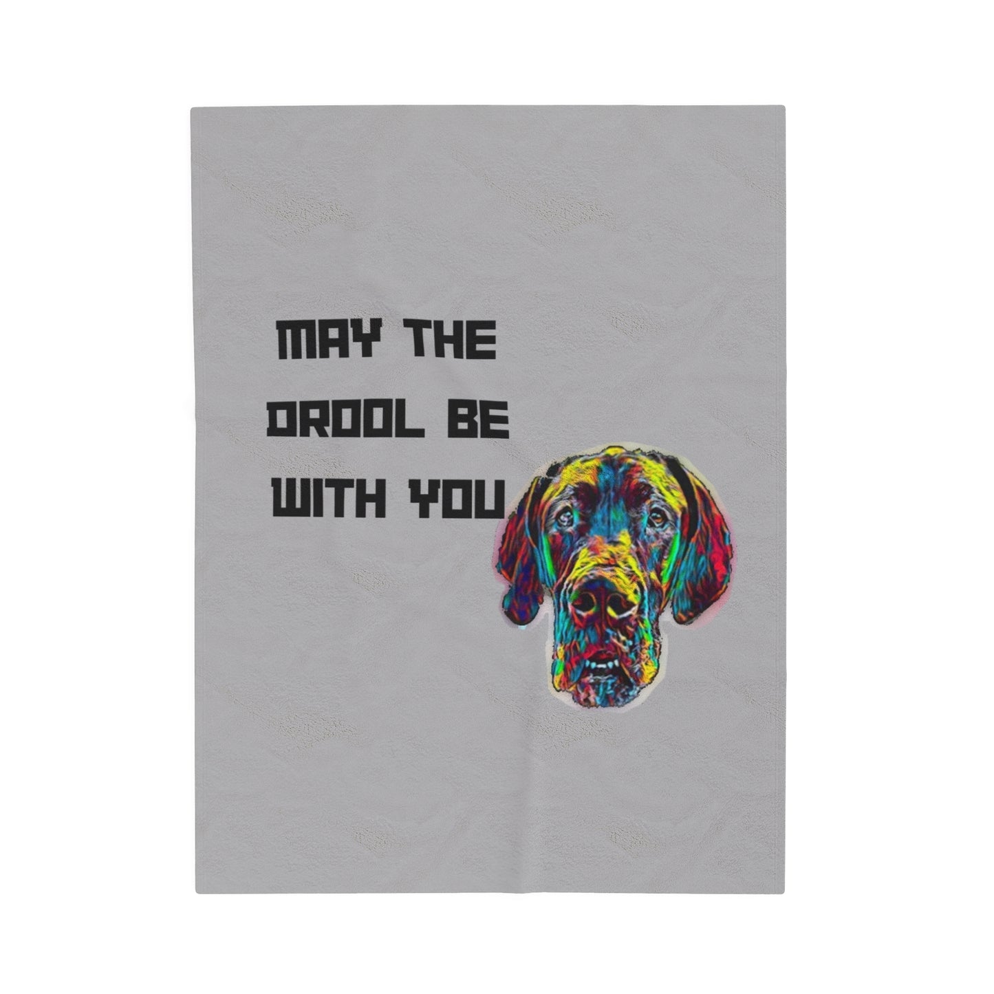 May The Drool Be With You - Velveteen Plush Blanket