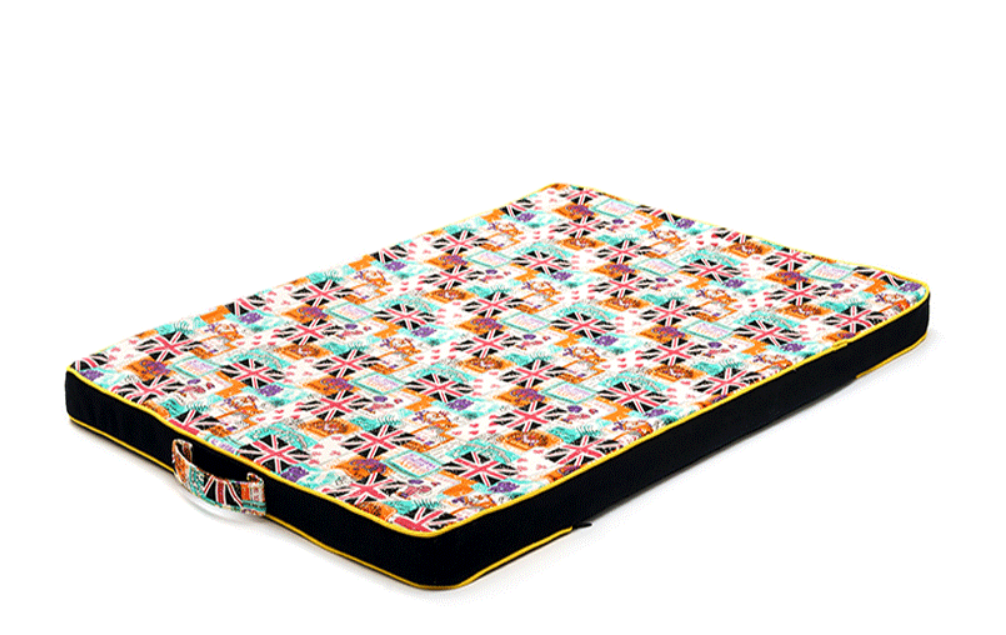 British Print Dog Bed Mattress