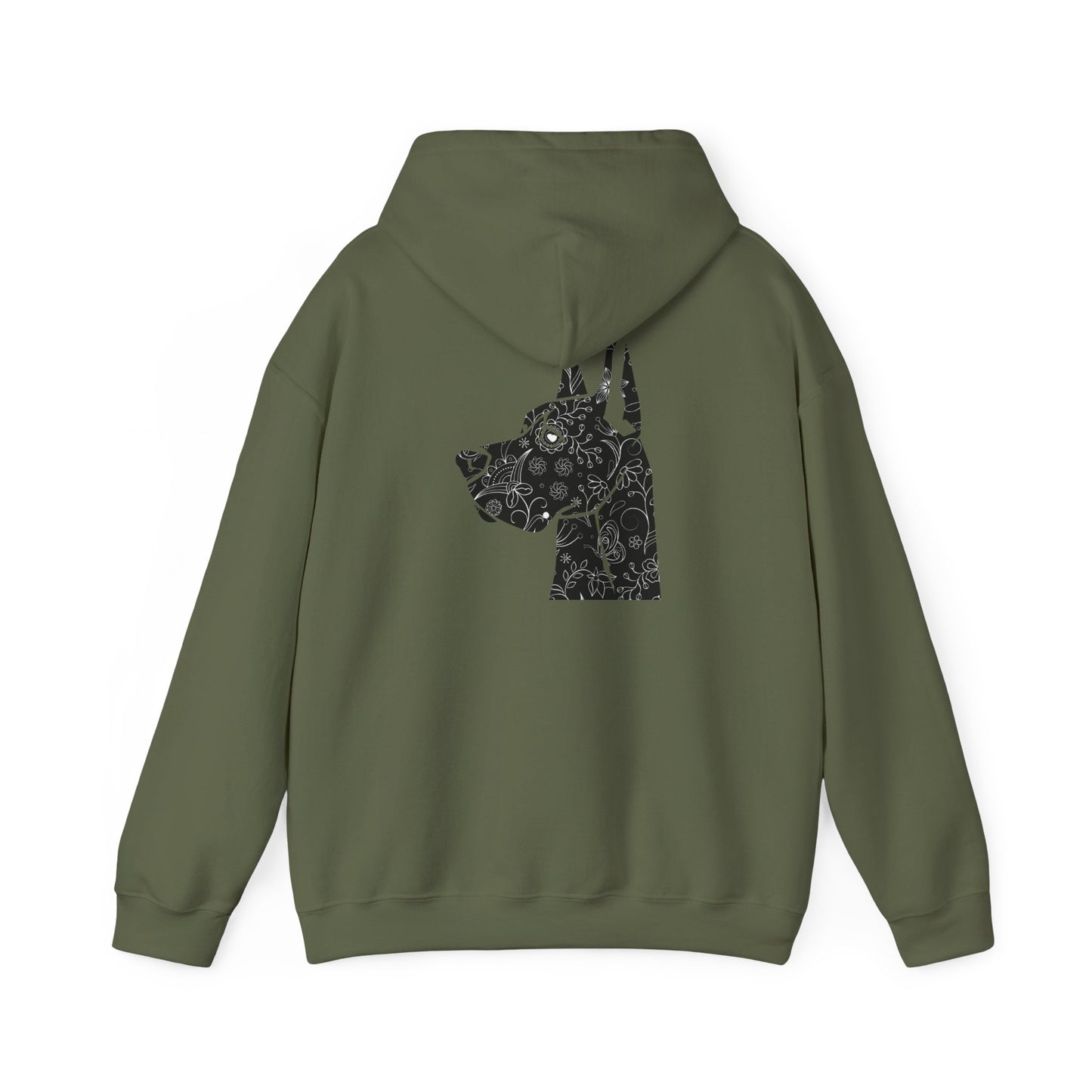 Flower Power Great Dane  - Unisex Heavy Blend™ Hooded Sweatshirt