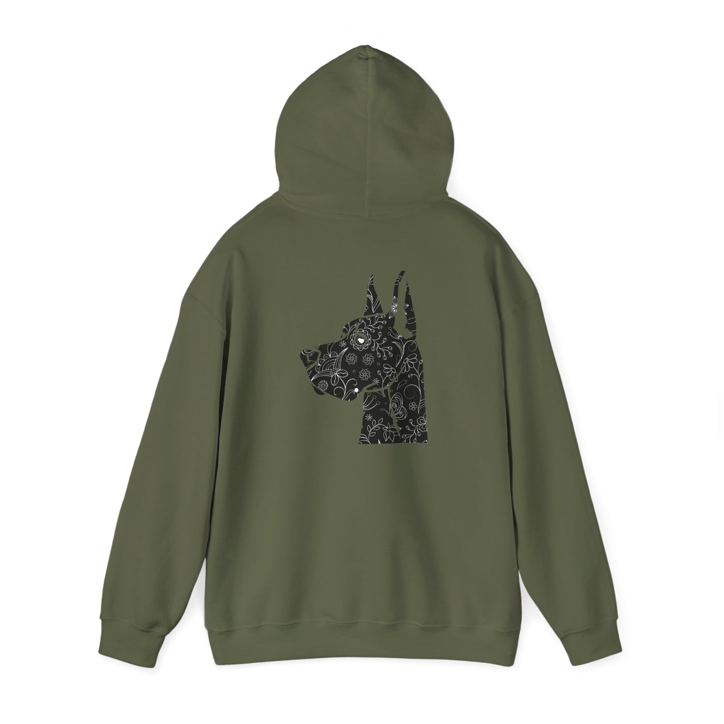 Flower Power Great Dane  - Unisex Heavy Blend™ Hooded Sweatshirt