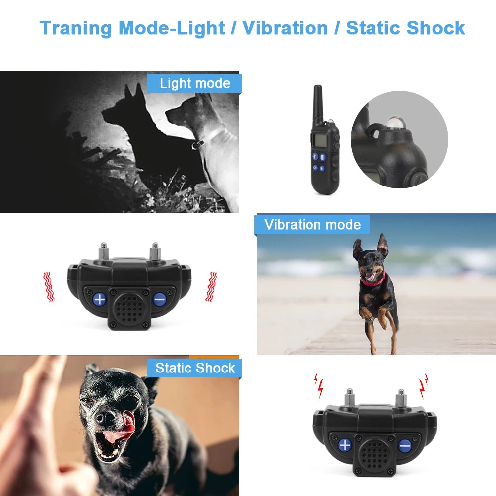 Rechargeable Waterproof Dog Training Collar With Walkie-Talkie