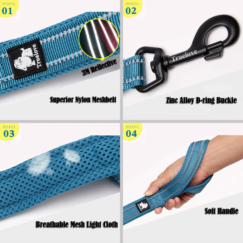 3M Reflective Nylon Padded Mesh Dog Leash