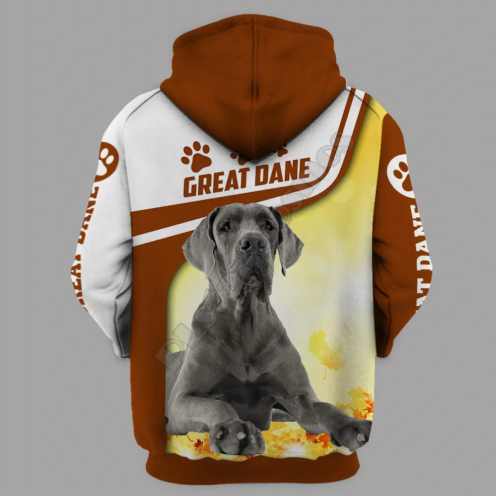 Great Dane 3D Printed Hoodies Pullover