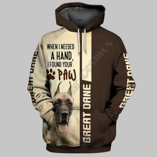 Great Dane 3D Hoodies Pullover