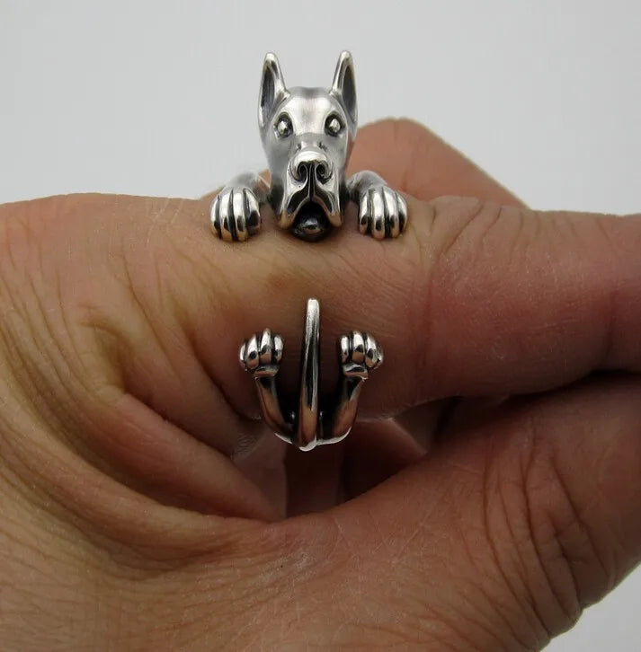 Great Dane Handmade Embossed Ring