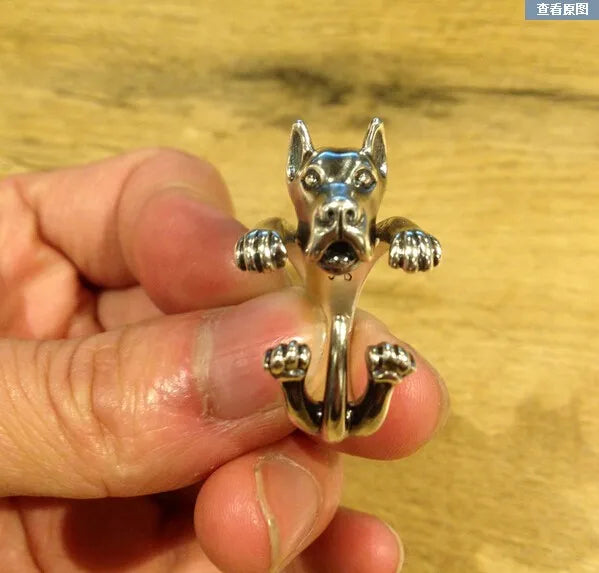 Great Dane Handmade Embossed Ring