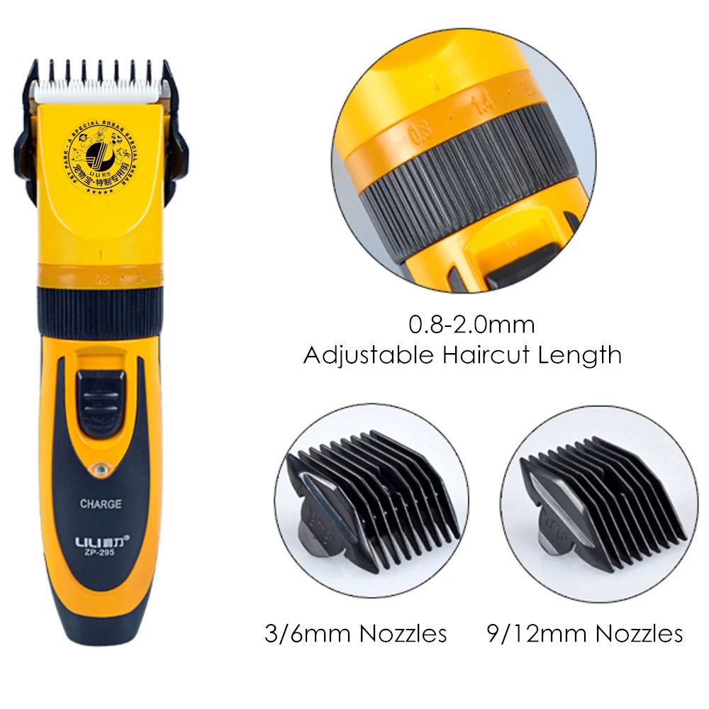 Dog Hair Trimmer - Rechargeable Professional Pet Clippers