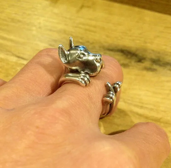 Great Dane Handmade Embossed Ring