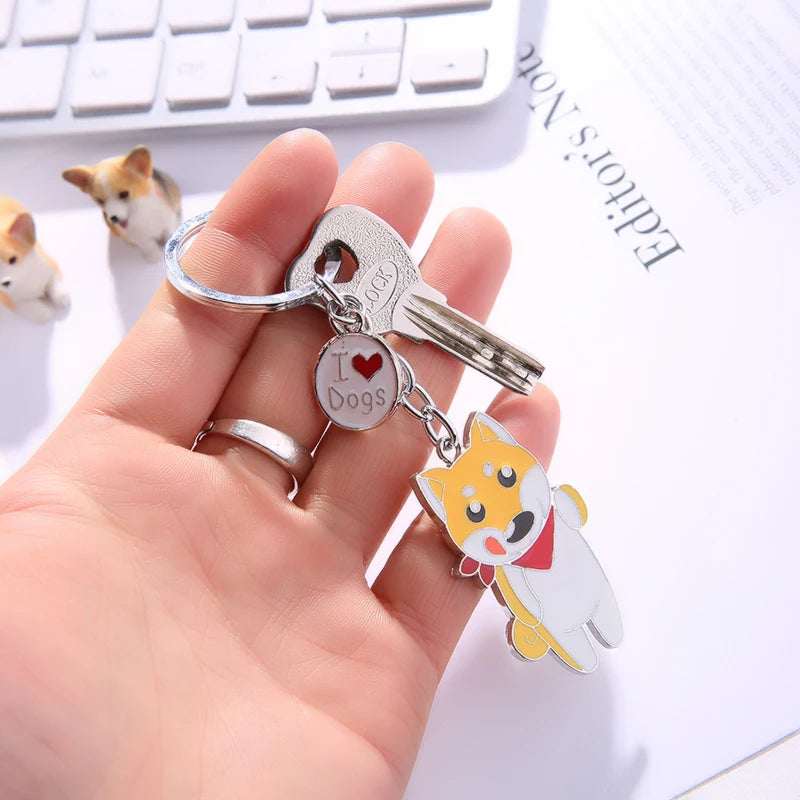 Great Dane Bulldog Pendant Key Chains For Women Men Girls Metal Pet Dog Car Keychain Key Ring Bag Charm car Keyring gifts