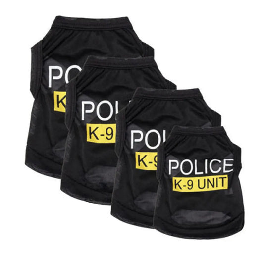 Dog Clothes Vest Police Suit