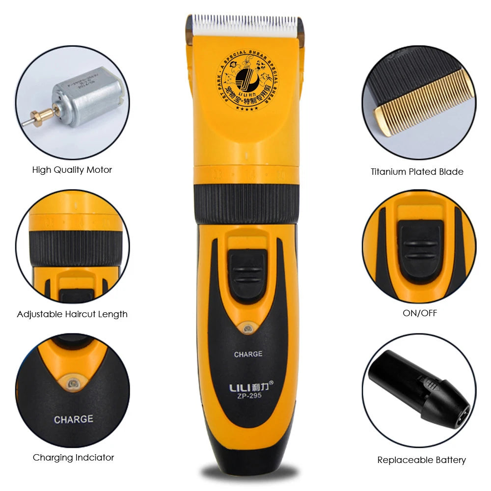 Dog Hair Trimmer - Rechargeable Professional Pet Clippers