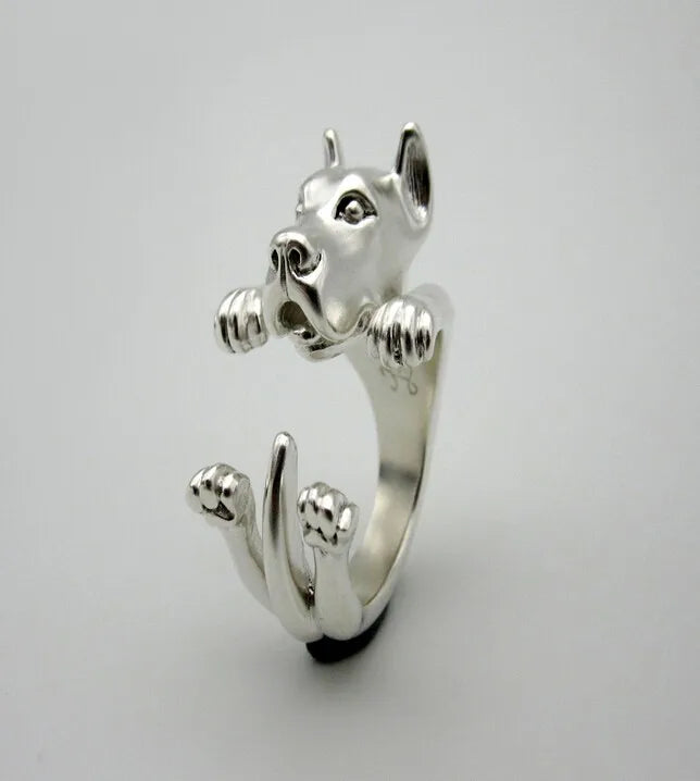 Great Dane Handmade Embossed Ring