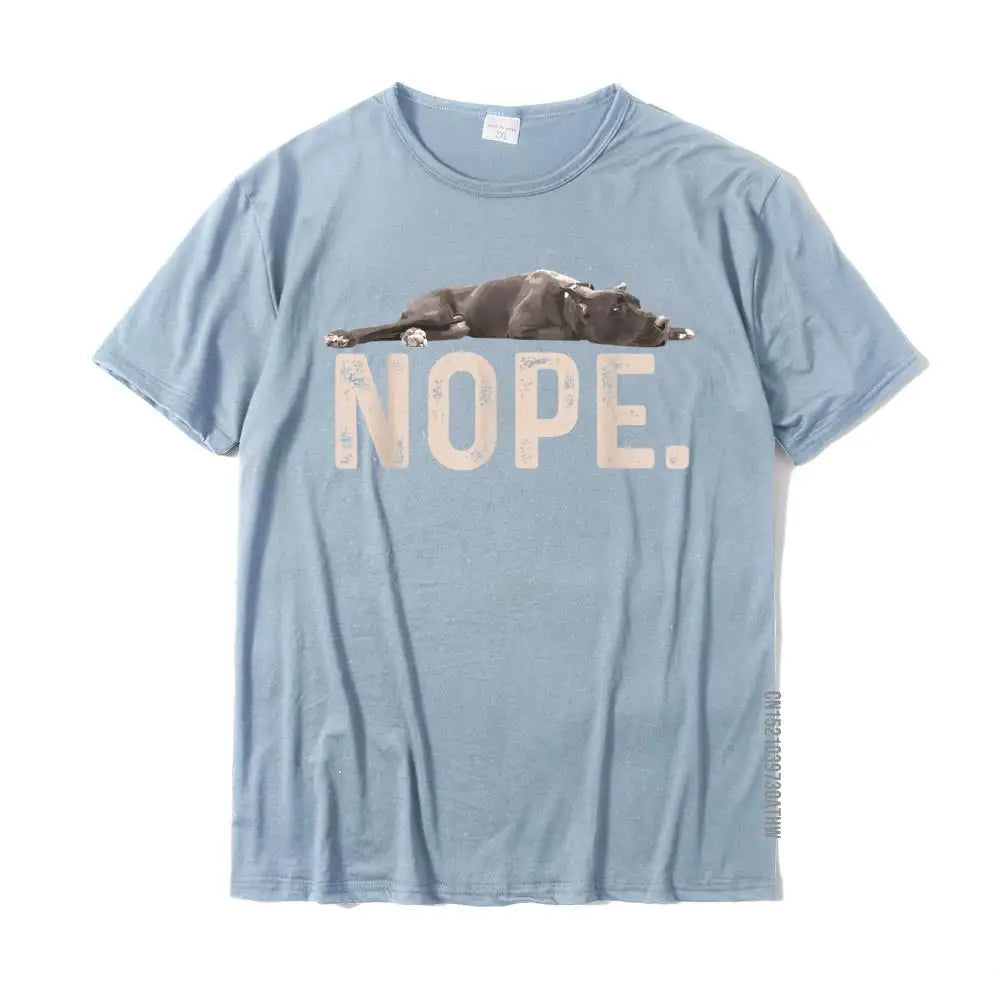 Great Dane T-shirt - Nope Lazy Dane