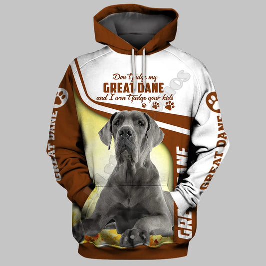 Great Dane 3D Printed Hoodies Pullover