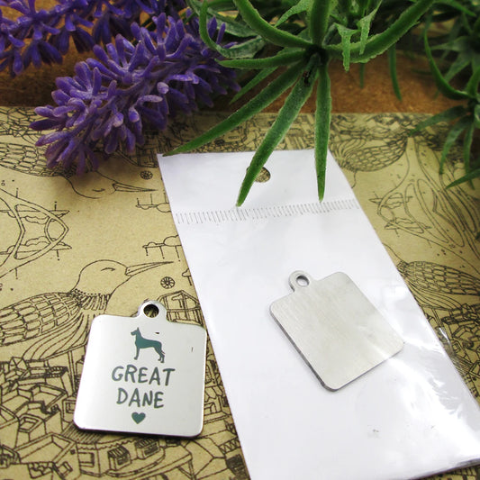 10pcs--"Great Dane"dog lover  stainless steel charms more style for choosing DIY Charms pendants for necklace