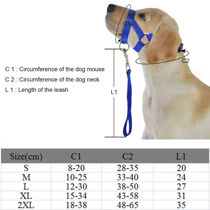 Dog Halter Training Collar Nylon Breakaway Gentle Leader Harness