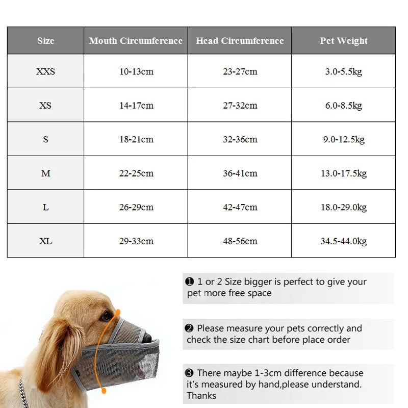 Breathable Mesh Dog Muzzle