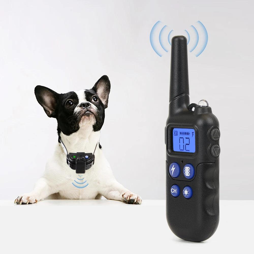 Rechargeable Waterproof Dog Training Collar With Walkie-Talkie