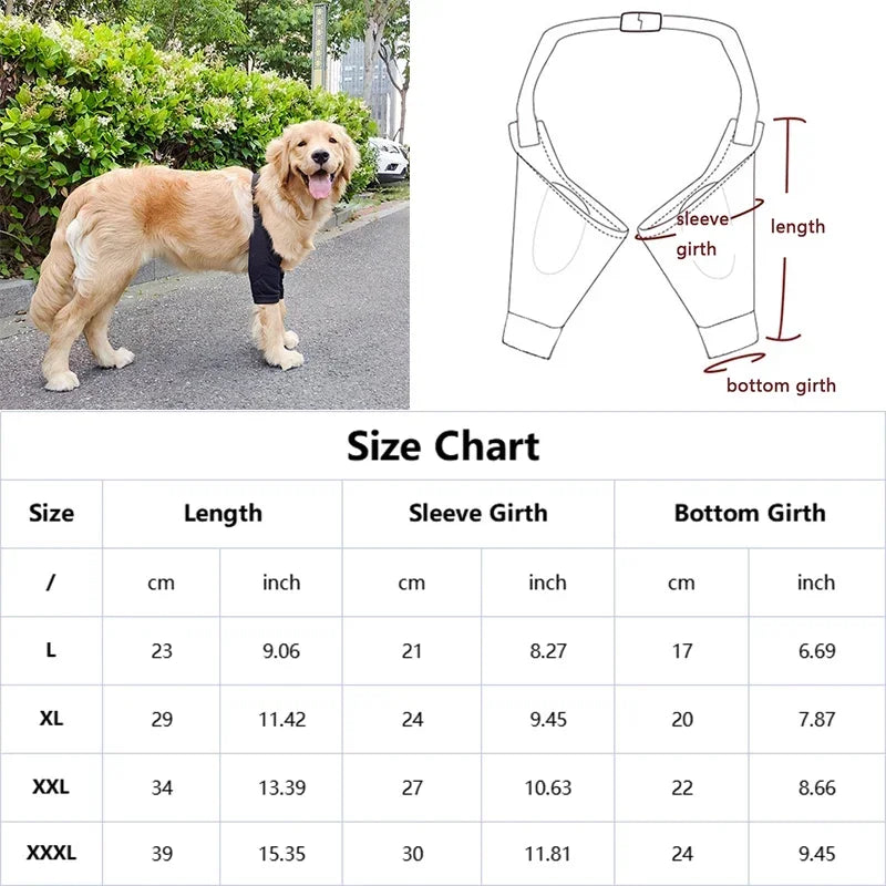 Dog Elbow Protector Elbow Brace Pads for Medium Large Dogs Dog Knee Pads Clothing Joint Protection Cover Anti-abrasion Pet Items