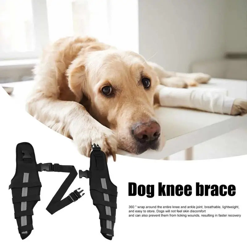 Dog Knee Brace Dog Hip Joint Care Support Brace Portable Dog Leg Sleeve Compression Support Short Rear Leg Hock Brace For Torn