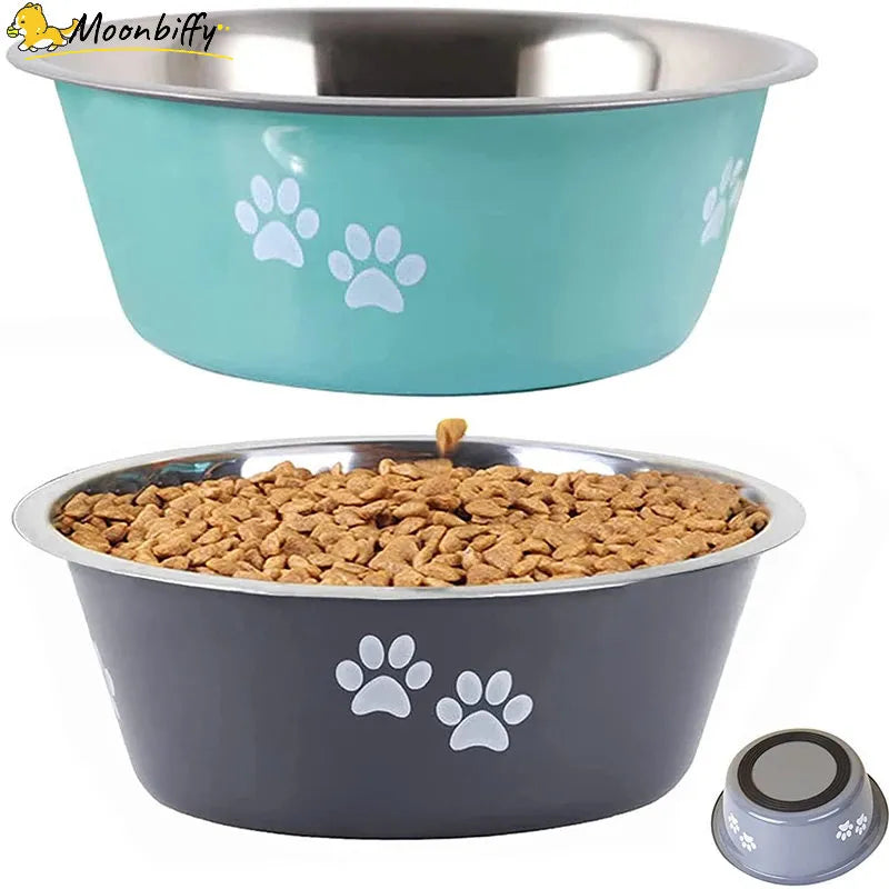 Non-Slip Stainless Steel Dog Bowls