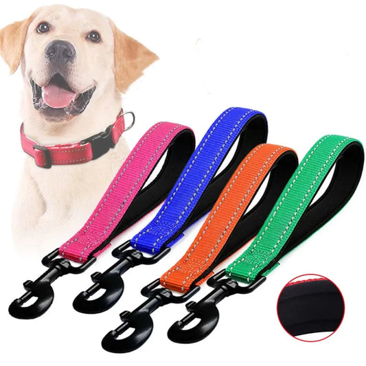 Dog Leash Short Dogs Leash 30cm Nylon Leashes for Large Dog Walking Reflective Waterproof Leash Dogs Traction Rope Pet Chain