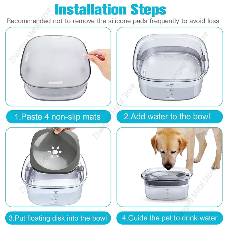 Anti-splash No-Spill Dog Water Bowl