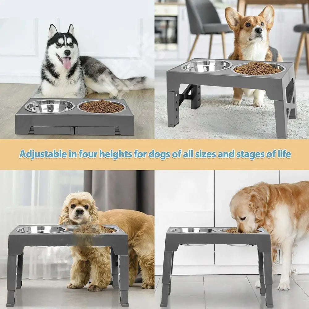 Elevated Dog Bowls Large Dogs Feeder Dog Food Water Bowl With Slow Feeder Bowl Standing Dog Bowl For Medium Large Dogs